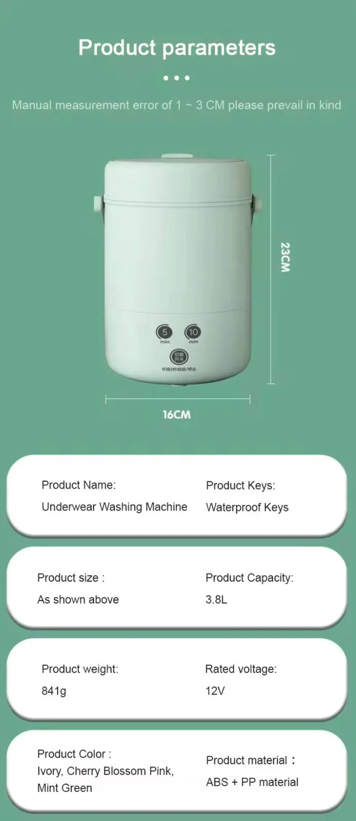 Mini Portable Washing Machine