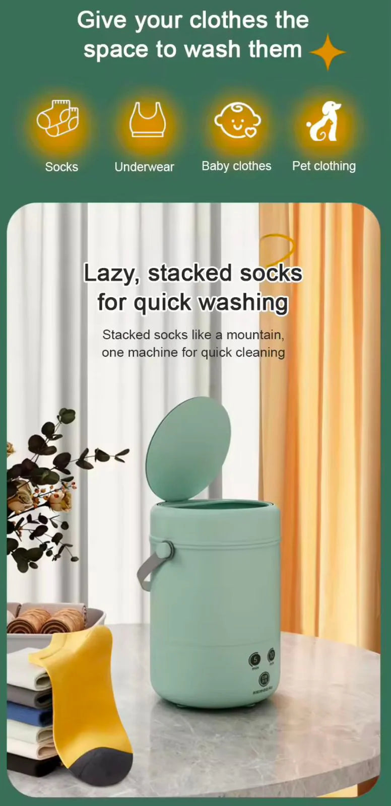 Mini Portable Washing Machine
