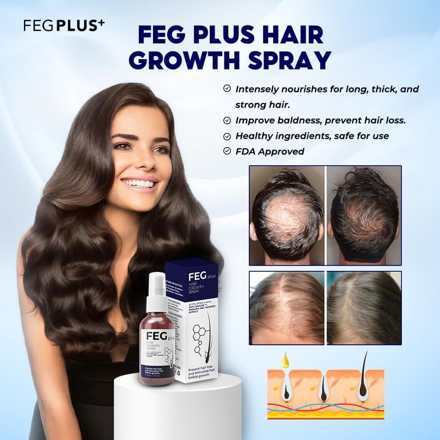 رذاذ نمو الشعر FEG Plus - نمو سريع وطبيعي 🌿💇♀️