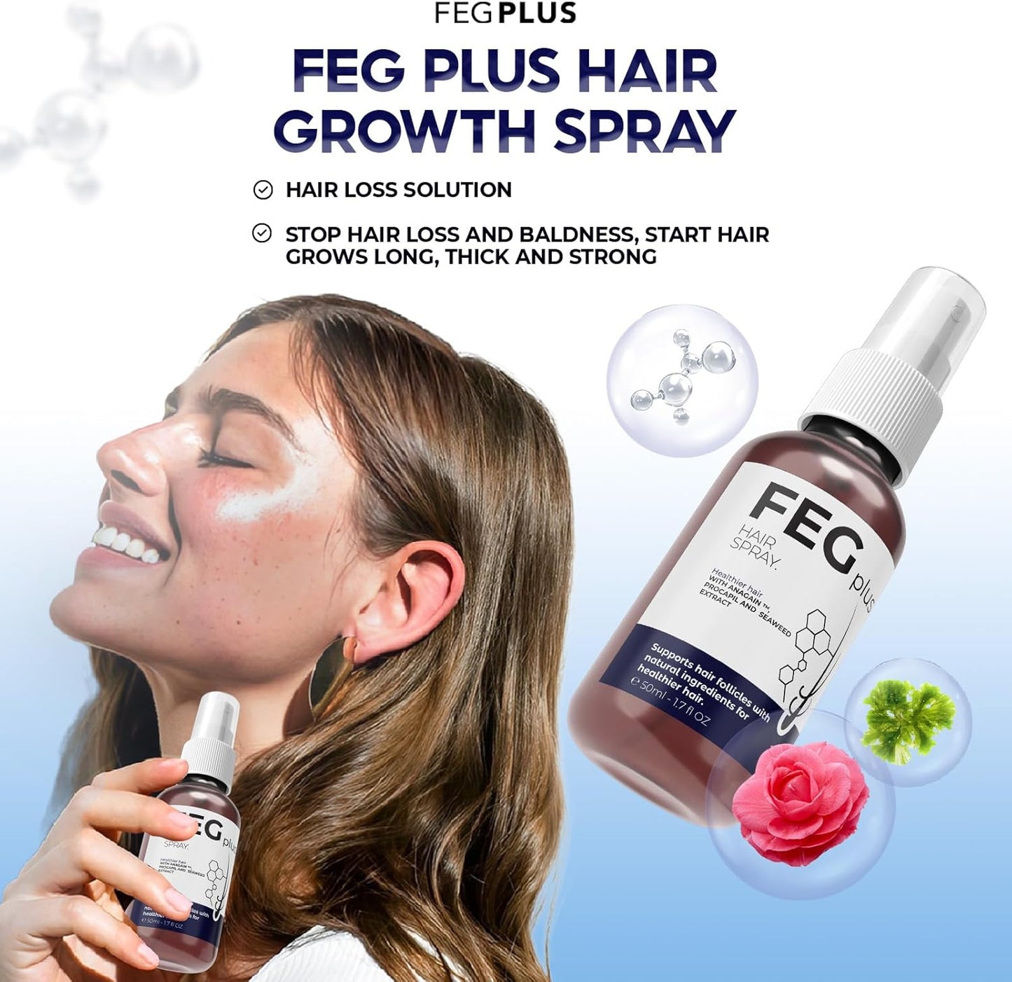 رذاذ نمو الشعر FEG Plus - نمو سريع وطبيعي 🌿💇♀️