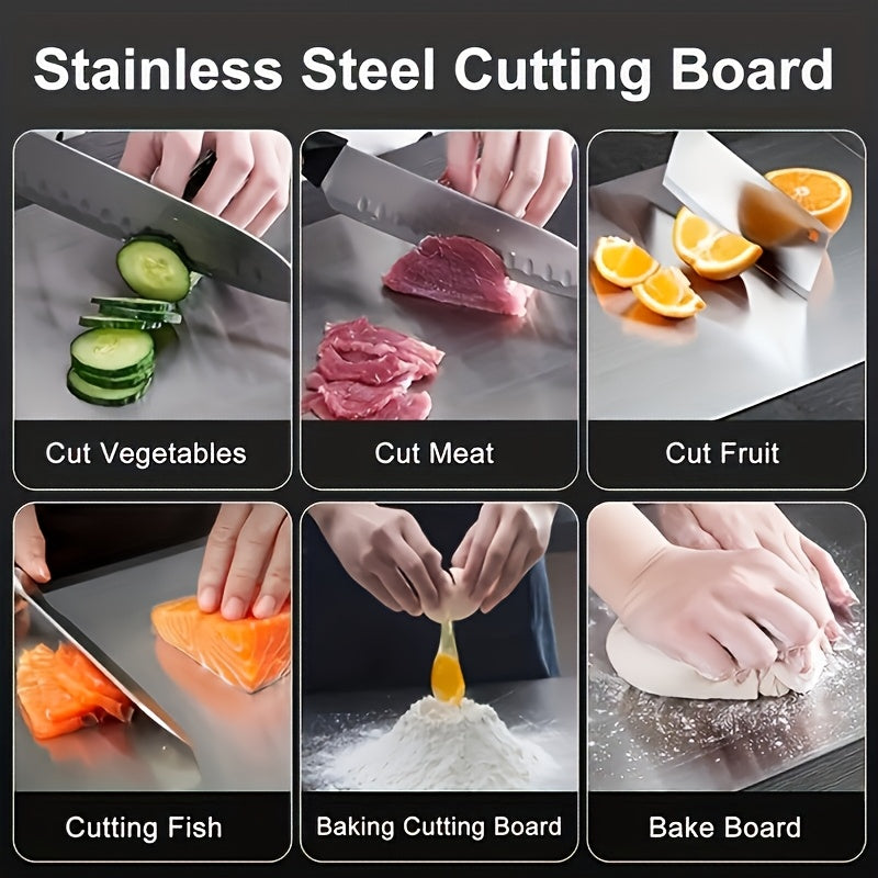 HOMESOOQ™ Premium Stainless Steel Cutting Board