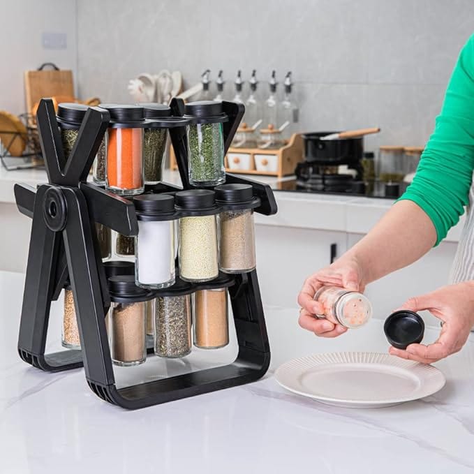 18 Jar Rotating Spice Organizer