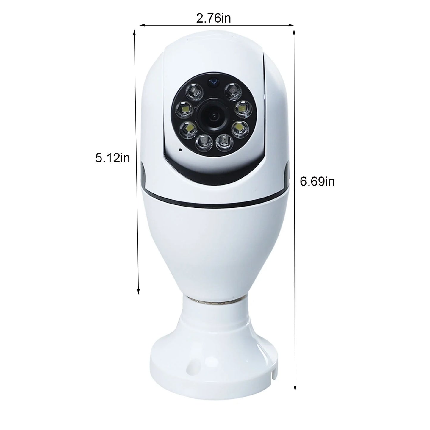 Indoor WiFi Bulb Security Camera with 3MP, 4X Zoom, Night Vision