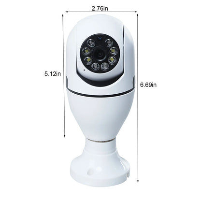 Indoor WiFi Bulb Security Camera with 3MP, 4X Zoom, Night Vision