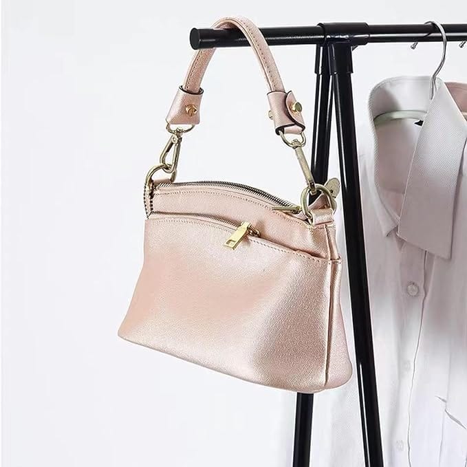 ALCOACH Portable Clothing Rack with Bottom Shelf