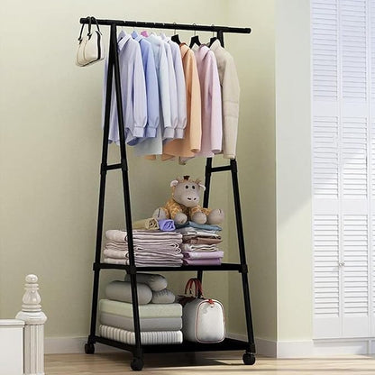ALCOACH Portable Clothing Rack with Bottom Shelf