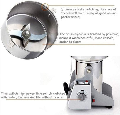 High-Speed Multifunctional Grinder – 800g Capacity, Stainless Steel