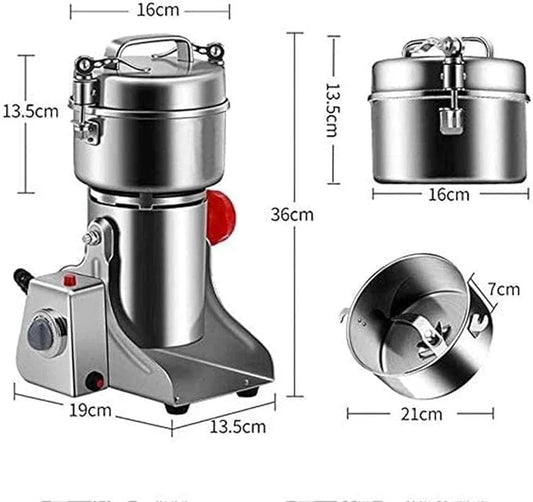 High-Speed Multifunctional Grinder – 800g Capacity, Stainless Steel