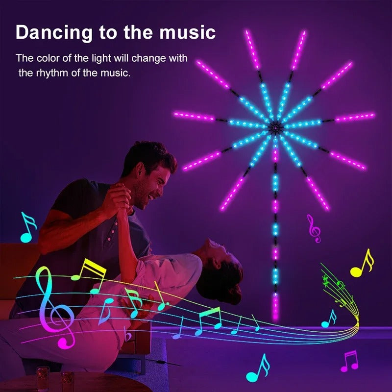 Smart Firework LED Lights | 16M Colors, Music Sync, 213 Modes