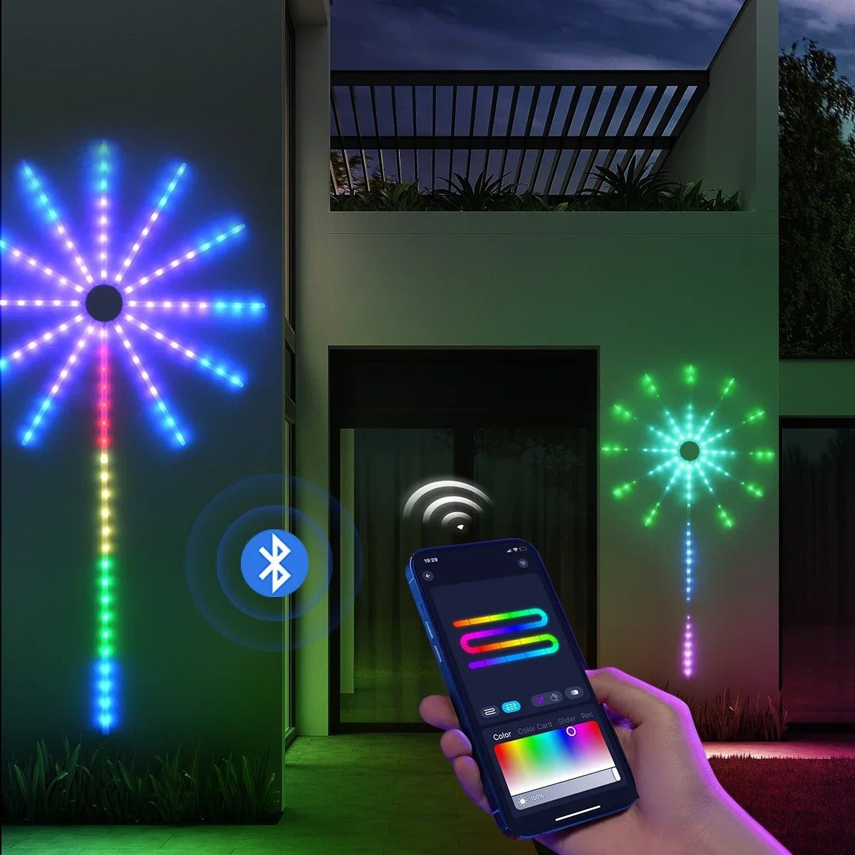 Smart Firework LED Lights | 16M Colors, Music Sync, 213 Modes