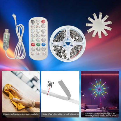 Smart Firework LED Lights | 16M Colors, Music Sync, 213 Modes