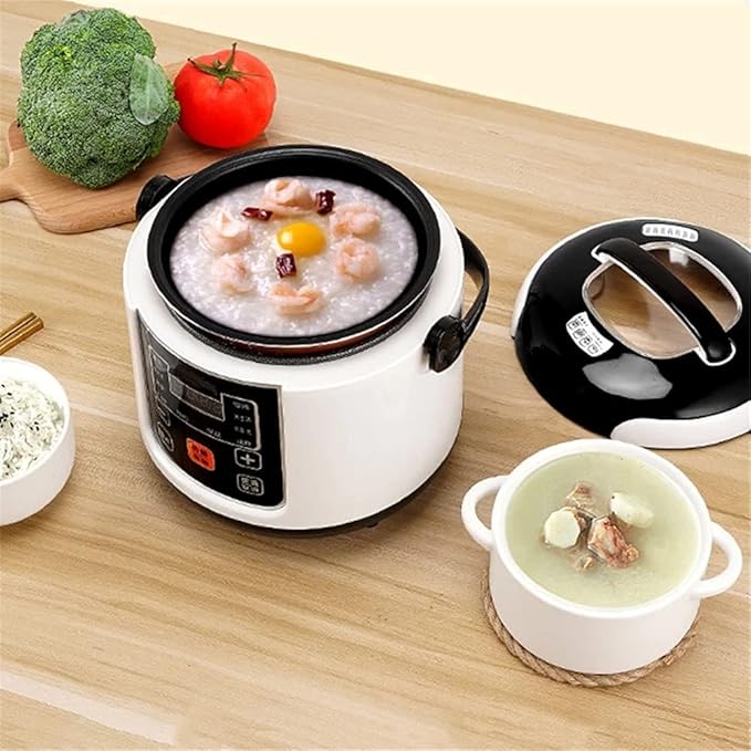 Electric Rice Cooker with 2L Capacity for Vehicle Use