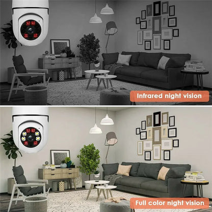 Indoor WiFi Bulb Security Camera with 3MP, 4X Zoom, Night Vision